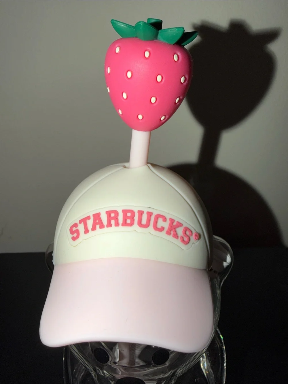Starbucks Pink Bearista Bear Glass Cup
